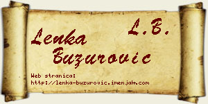 Lenka Buzurović vizit kartica